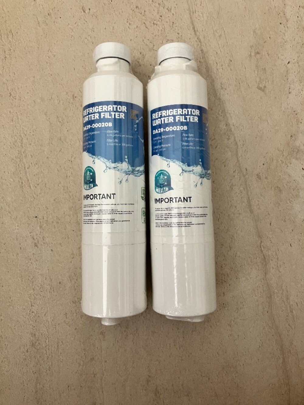 New (2 Pack) Refrigerator Water Filter Replacement DA29-00020B for Samsung